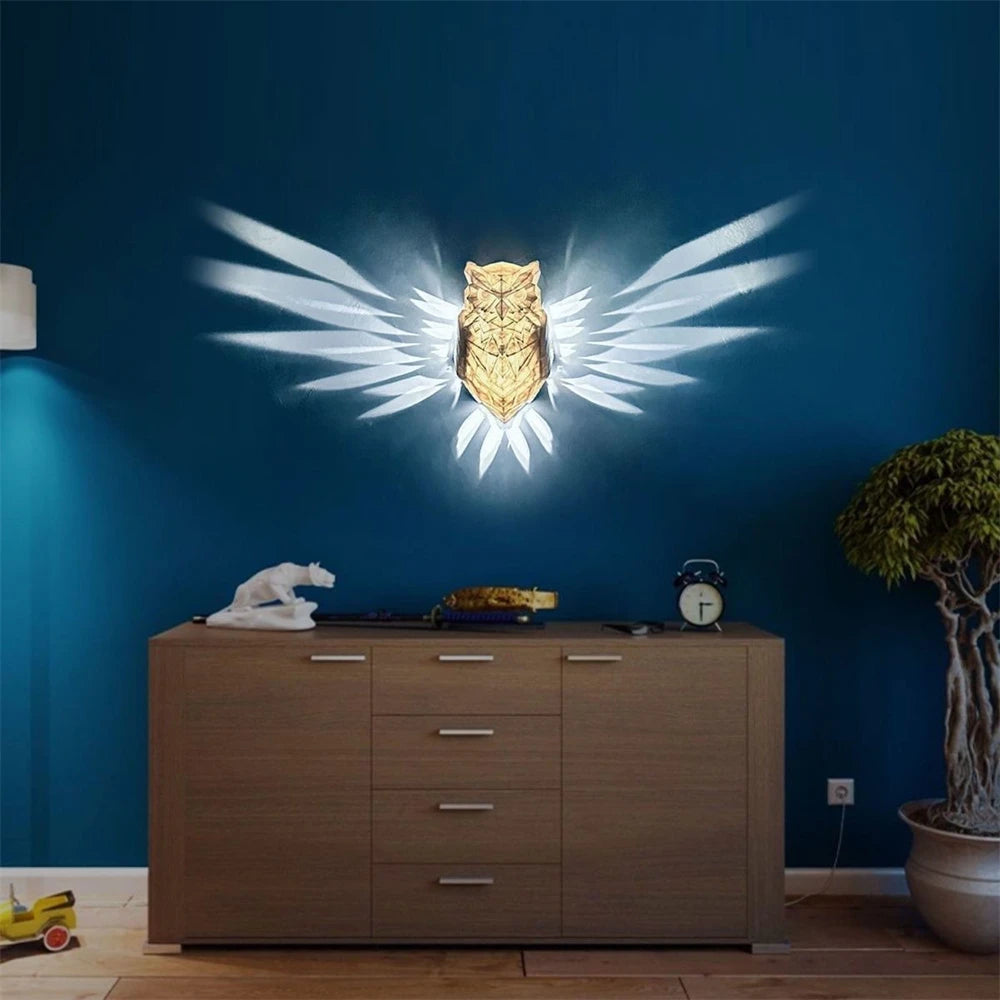 Eagle Lighting LED Wall Lamp Projector Christmas Levitating Interior Mood Light Animal Bird Lighting Idea Goods